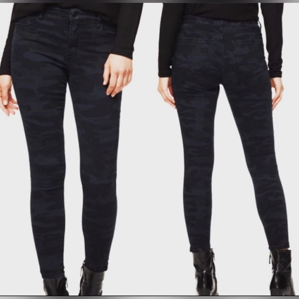 NWT Sanctuary Denim Social Ankle Skinny Standard Rise Black & Blue Camo Jeans 27